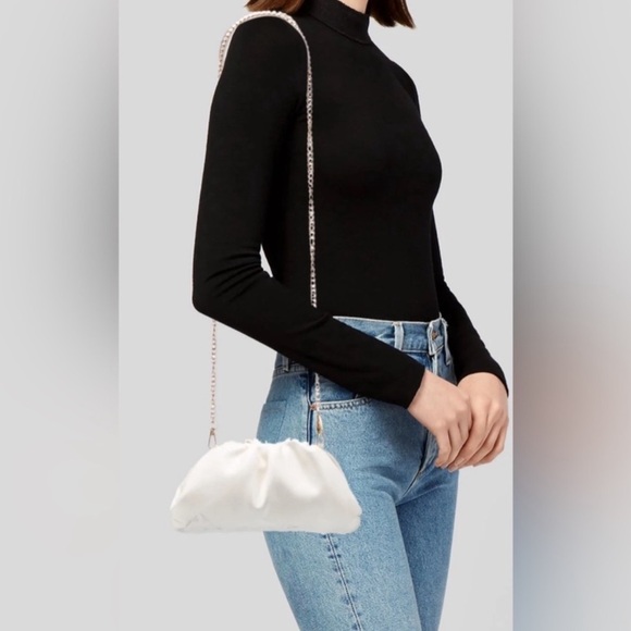 Understated Leather Ivory Crescent Clutch for Curateur - OS - Picture 3 of 13